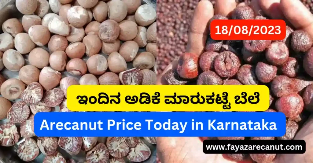 Adike Rate Today in Karnataka August 18 2023