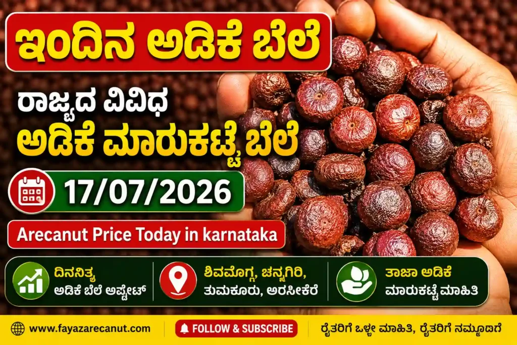 Arecanut Price Today 17 July 2026