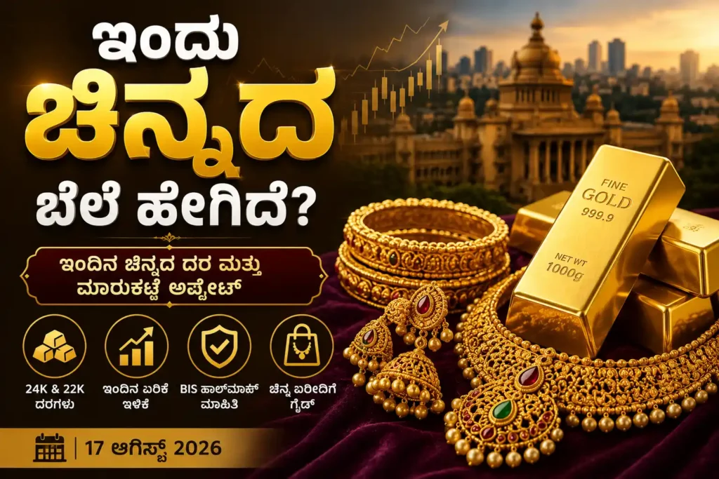 Gold Price Today 17 August 2026 Bangalore 22K 24K gold rate