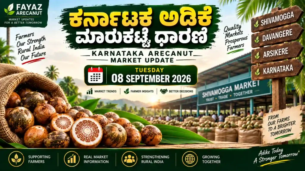 Today's Karnataka Adike Market Rate 8 September 2026